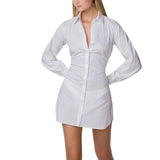 Vestito donna corto shirting