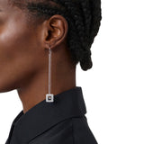 Orecchini donna Logo con Catena Pendente