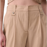 Pantaloni donna straight in popeline