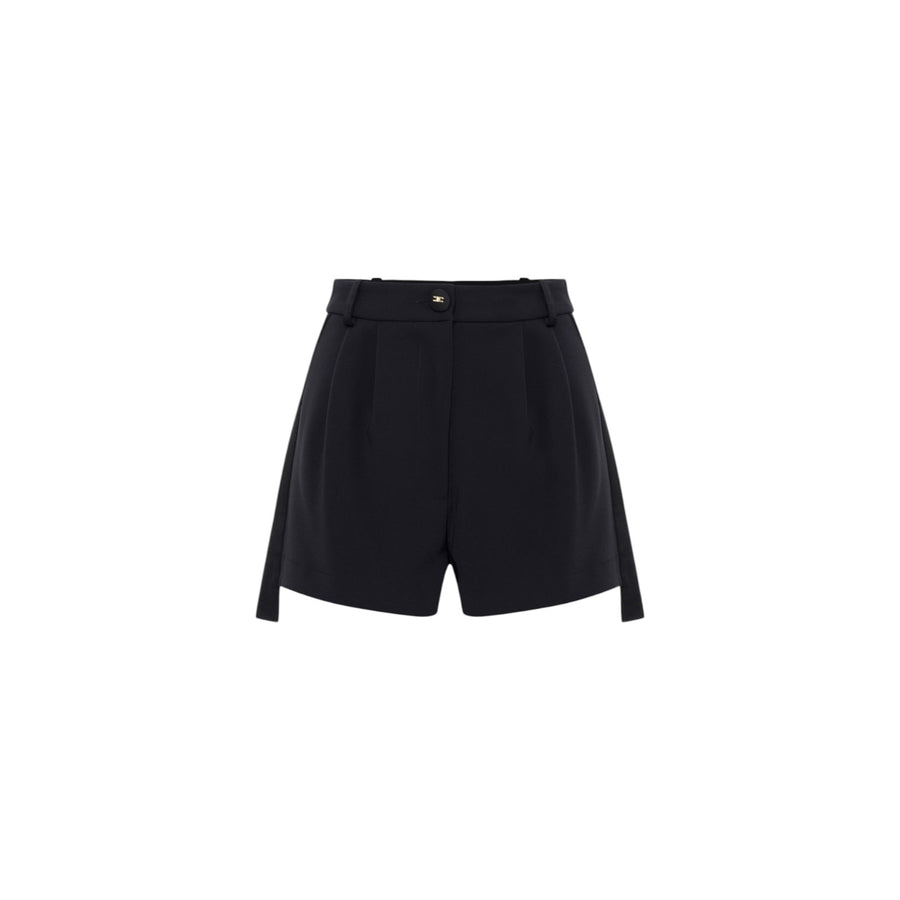 Shorts donna  smoking in crêpe con bande in raso