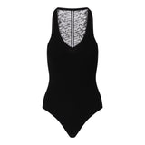 Body donna con inserto in pizzo