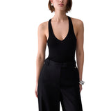 Body donna con inserto in pizzo