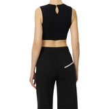Top donna in maglia con dettaglio gioiello