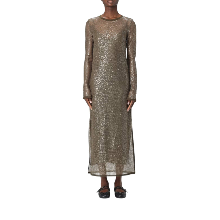 Abito donna midi rete paillettes