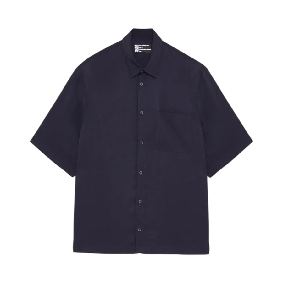 Camicia uomo manica corta in twill di viscosa