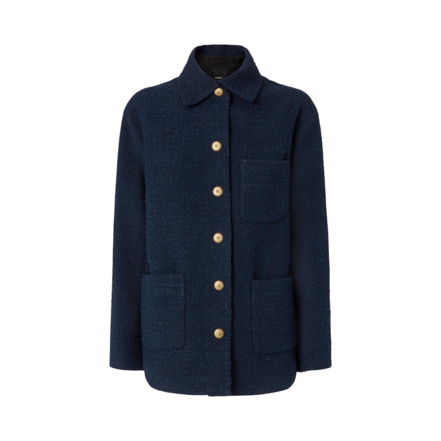 Giacca donna oversize in tweed fantasia