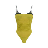 Body donna in jersey stretch con drappeggi