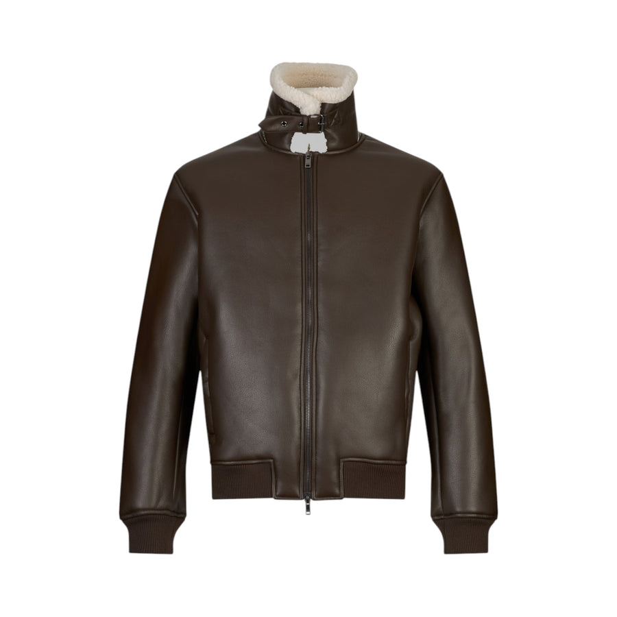 Giacca uomo biker in tessuto spalmato