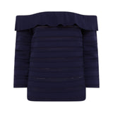 Maglia donna off shoulder in viscosa pointelle