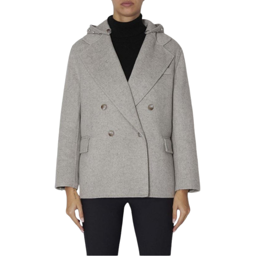 Cappotto donna doppiopetto over in panno double