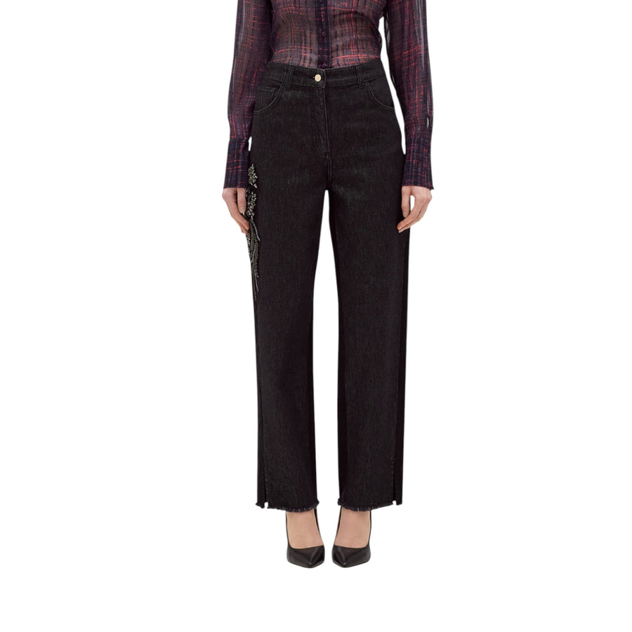 Jeans donna con applicazioni