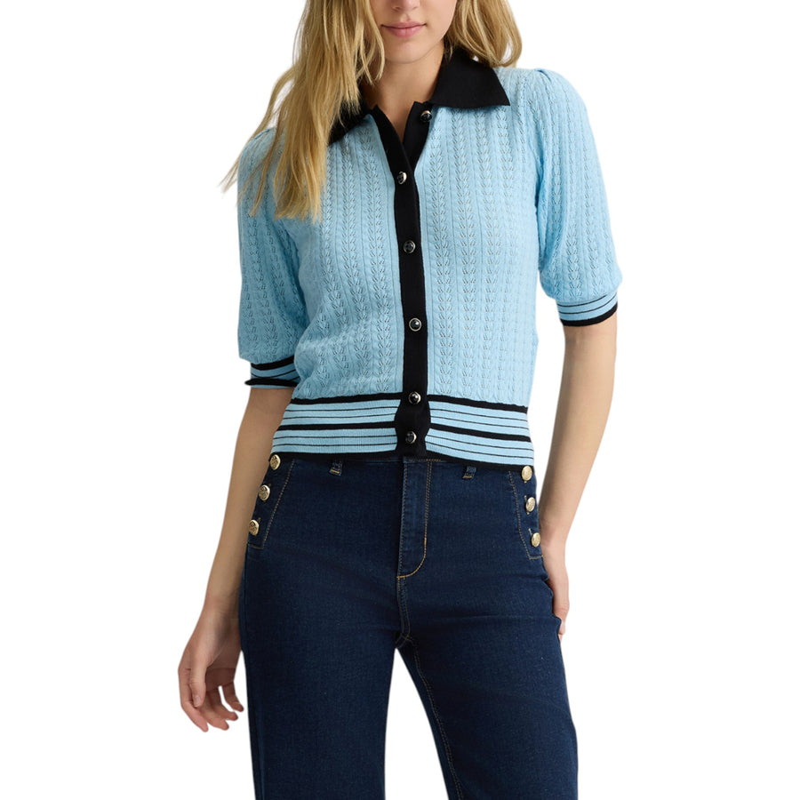 Cardigan donna in cotone e cashmere