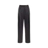 Pantaloni donna in crêpe leggero con cristalli