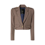 Giacca cropped con alamari