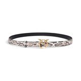 Cintura donna con stampa pitone e fibbia Love Birds 2 cm