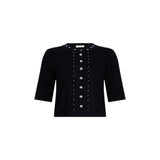 Top donna  in maglia con borchie