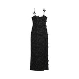 Abito donna lungo in pizzo macramé