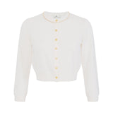 Cardigan donna in lana e cachemire con strass