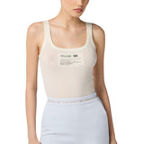 Top donna in maglia con dettaglio lettering