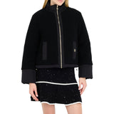 Giacca donna in nylon trapuntato e maglia