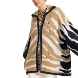 Maglia donna over animalier