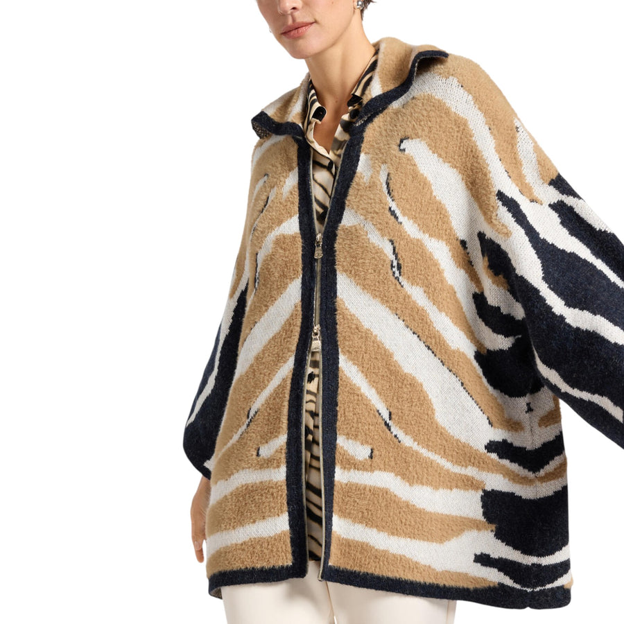 Maglia donna over animalier