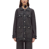 Giacca donna in maglia mouliné