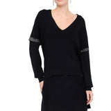 Maglia donna con applicazioni gioiello