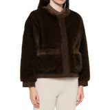 Bomber donna con bordo a coste