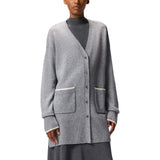 Cardigan donna lungo con scollo a V