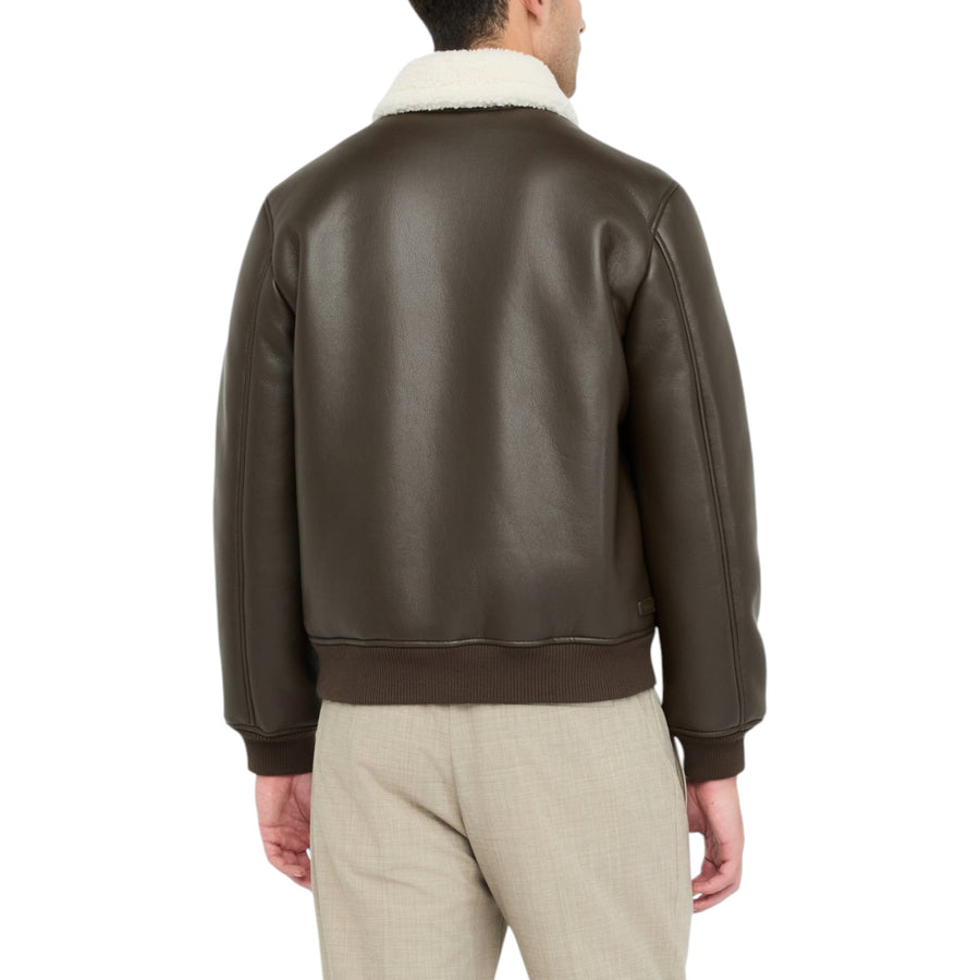 Giacca uomo biker in tessuto spalmato