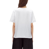 T-shirt donna in cotone con strass