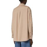 Camicia donna morbida in popeline ricamato