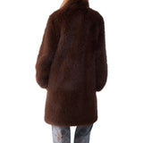 Cappotto donna in pelliccia sintetica
