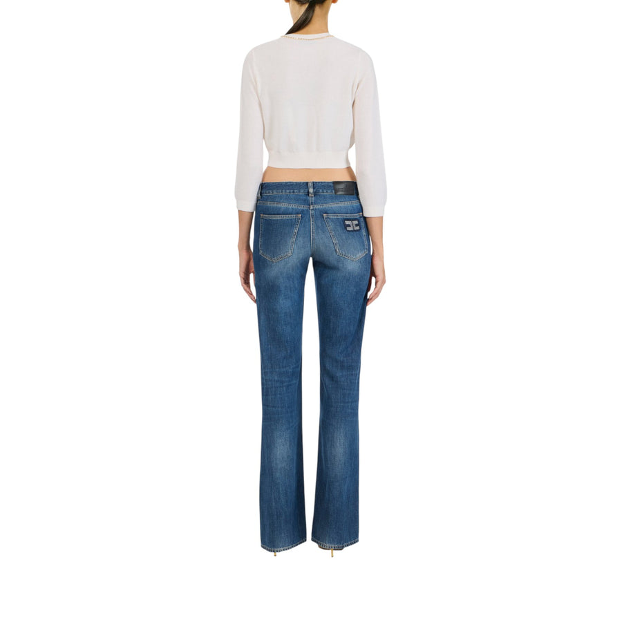 Cardigan donna in lana e cachemire con strass