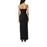 Abito donna lungo in pizzo macramé