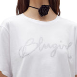 T-shirt donna in cotone con strass