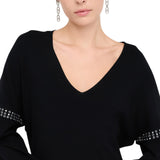 Maglia donna con applicazioni gioiello