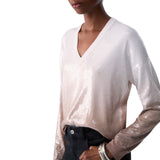 Maglia donna dégradé con paillettes