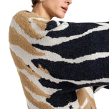 Maglia donna over animalier