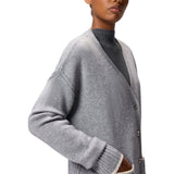 Cardigan donna lungo con scollo a V