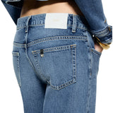 Jeans donna donna cropped a vita bassa
