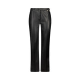 Pantaloni donna flare in tessuto spalmato