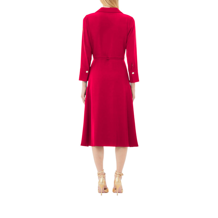 Abito donna in twill con cintura