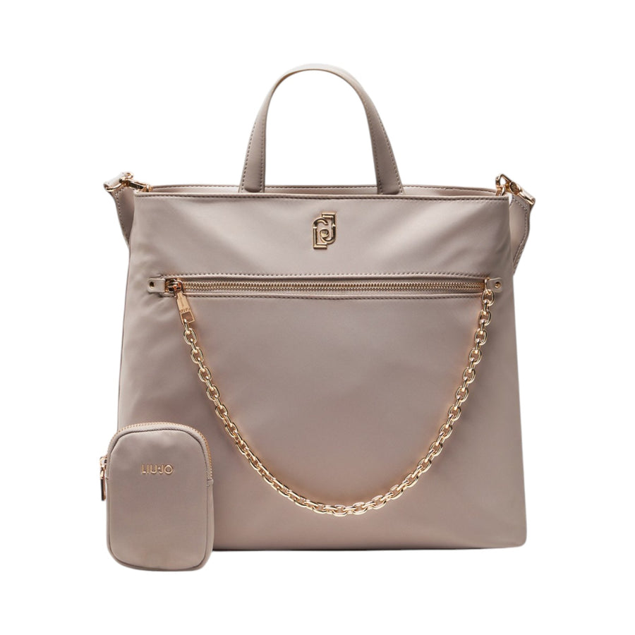 Shopping donna bag in nylon con catena