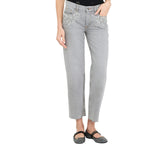 Jeans donna straight con strass