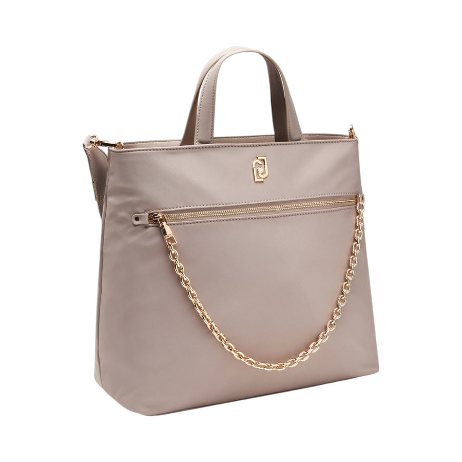 Shopping donna bag in nylon con catena