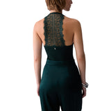 Body donna con inserto in pizzo