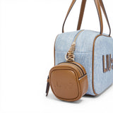 Borsa donna bowling media in denim