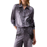 Camicia donna con stampa digitale